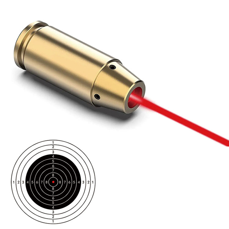 Bore Sight 9mm Red Laser Zeroing Boresighter with 3 Sets of Batteries