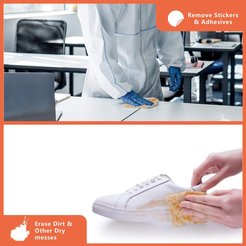 Degreasing and cleaning wipes to remove oil stains from the sink