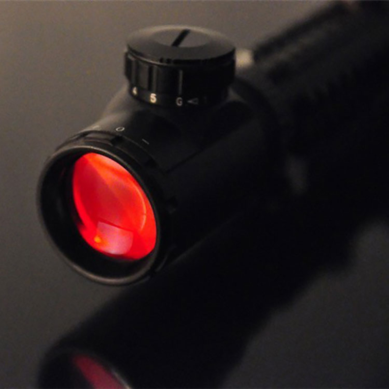 3-9x40 Illuminate Green Red Dot Hunting Optics Sight Shooting Tactical Riflescope Airsoft Scope with Free 11mm or 20mm Mounts