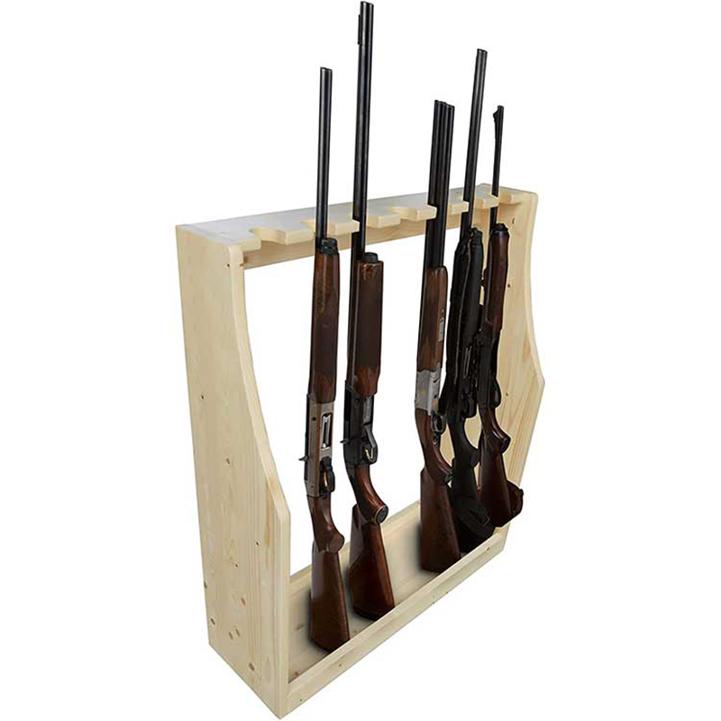 Factory direct wooden gun display rack 7 Gun Storage Rack
