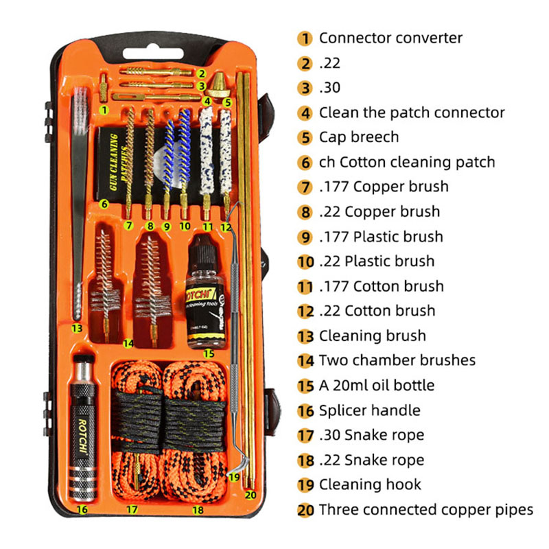 Gun Cleaning Kit Rifle/Airgun Kit .223.177 with Bore Ropes