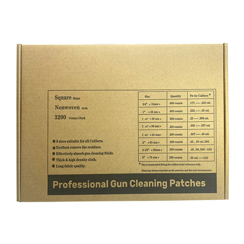 Universal White Cotton Cloth Round Gun Cleaning Patches Blister Box