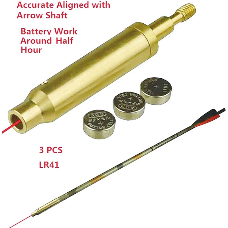 Tactical Brass Archery Arrow Red Laser Sight for Bow and Crossbow