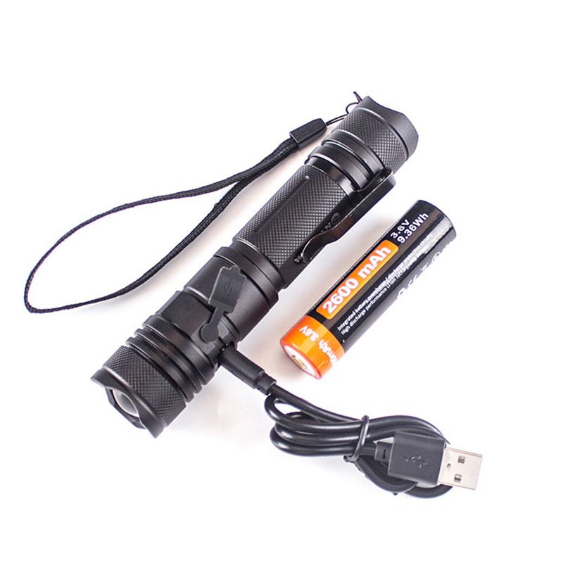 Portable USB Rechargeable LED Torch Light