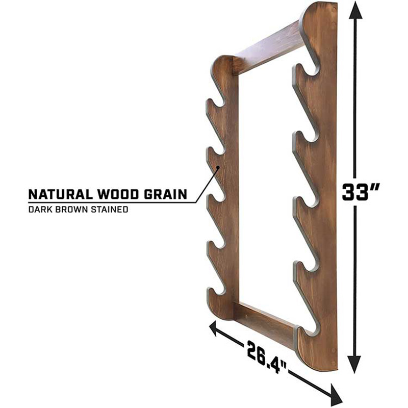Wall Mounted Wooden Gun Display Rack for Wholesale