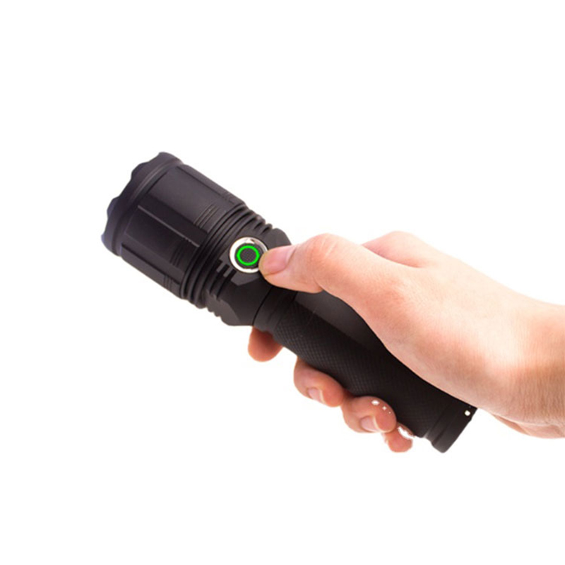 Portable Aluminum Alloy Rechargeable Flashlight 1500 Lumens Xhp50 Led