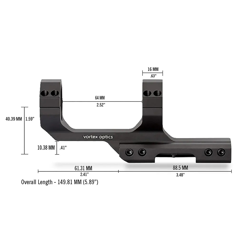 VT Black Scope Mount 30mm Tactical Sight Ring Fits 20mm