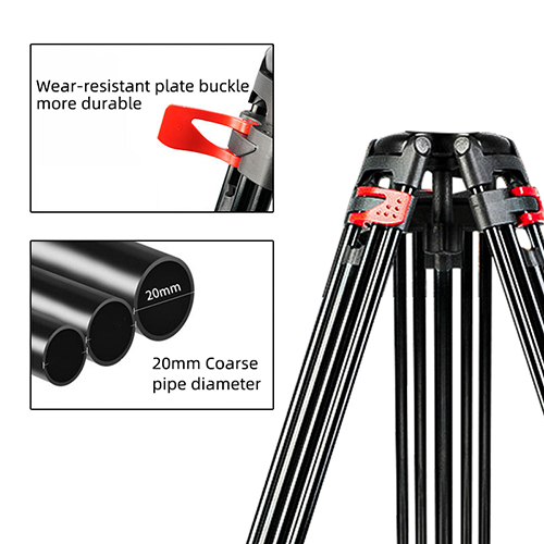OEM Photography Camera 1.8m Professional Heavy Duty Aluminum Alloy Camera Video Tripod with Panoramic Fluid Damping Head