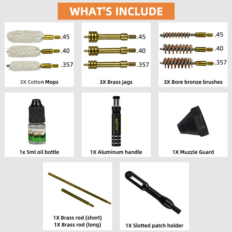 Handgun Pistol Cleaning Kit Oil Bottle 3-in-1