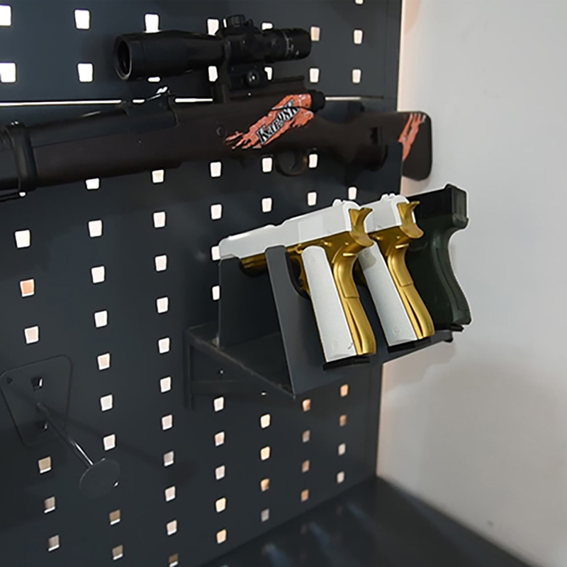 Steel tactical gun display rack storage cabinet