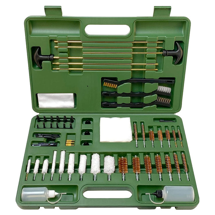 Universal Gun Cleaning Kit Big Size Green Plastic Case
