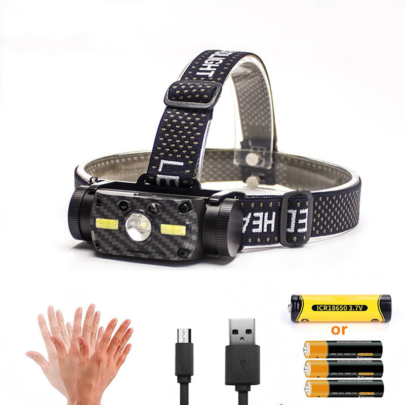 Smart Sensor Waterproof 10 Mode Usb Charging Led Headlamp