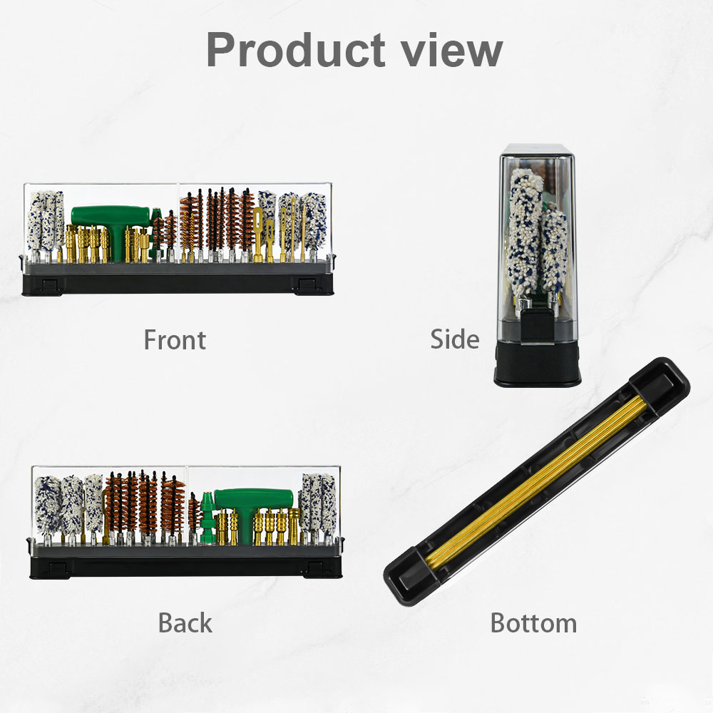 Universal Gun Cleaning Kit Accessories Professional Universal Supplies For All Guns Cleaning Kit With transparent plastic casing
