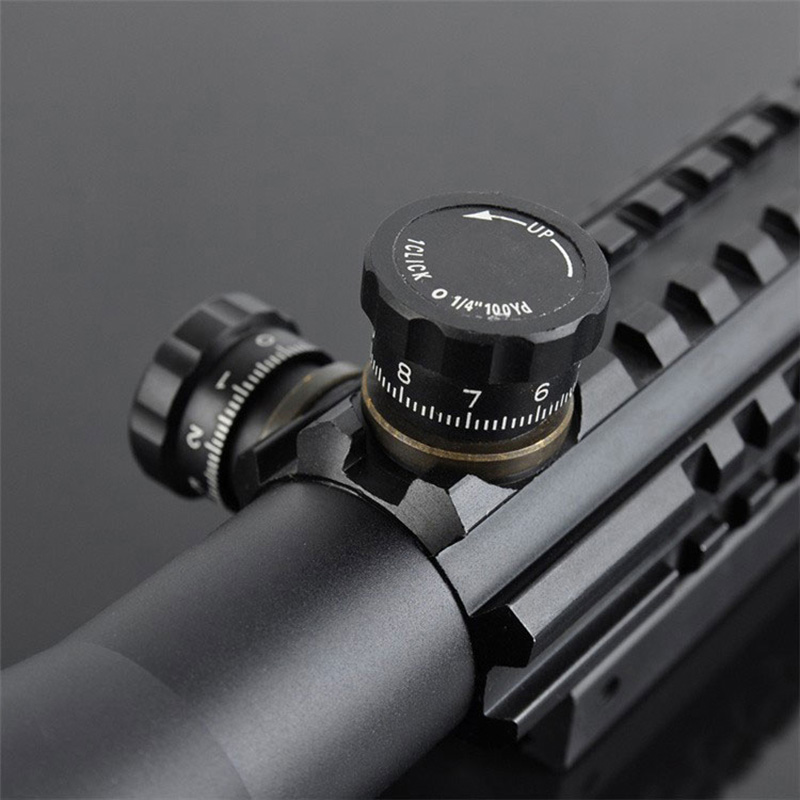 3-9x40 Illuminate Green Red Dot Hunting Optics Sight Shooting Tactical Riflescope Airsoft Scope with Free 11mm or 20mm Mounts