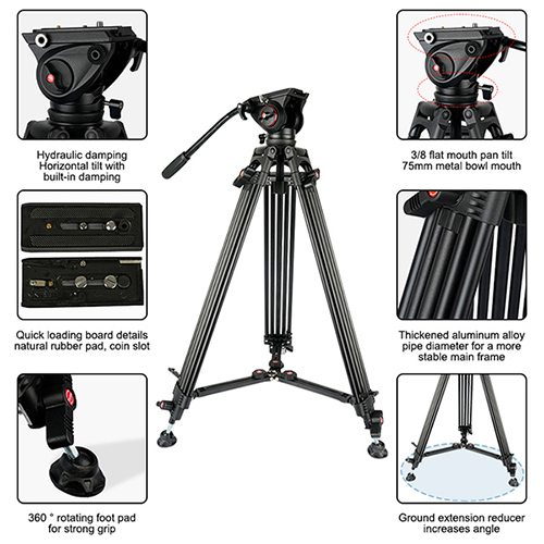 Aluminum Tripod, Durable Frame, Lightweight, Adjustable Legs, Suitable for Hunting, Shooting, and Outdoor Hands-free Operation