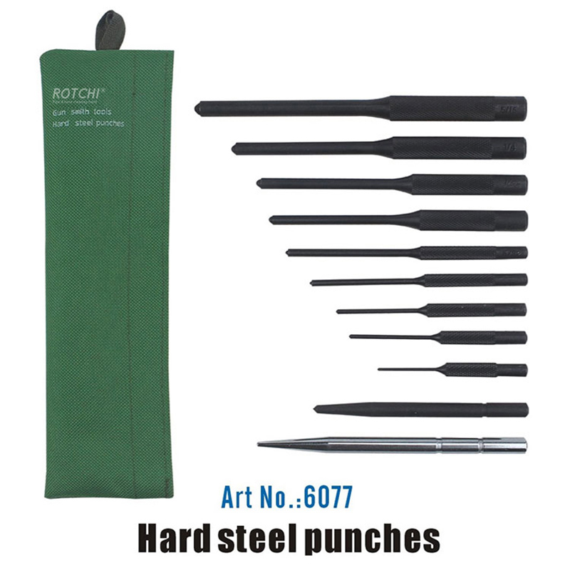 Cloth Bag Gunsmith Punches Kit with Hammer and Screw Bits