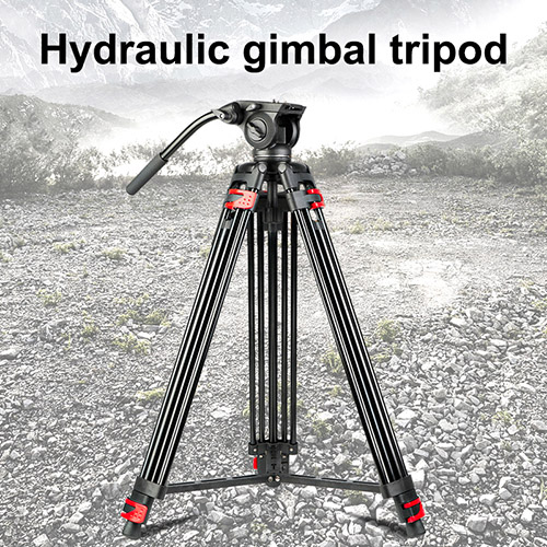 OEM Photography Camera 1.8m Professional Heavy Duty Aluminum Alloy Camera Video Tripod with Panoramic Fluid Damping Head
