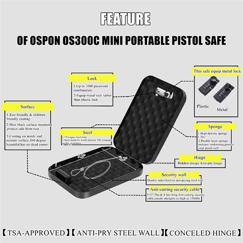 Mechanical Code Mini Gun Safe-8905