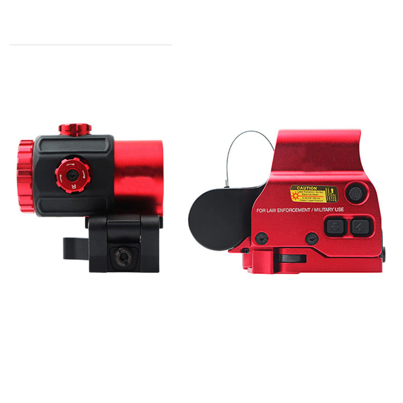 Tactical Hunting Rifle Scope 558 Dot Sight + G43 Magnifier Combo Set HD Holographic Red Dot Sight QD 3x Magnifier Scope Sight