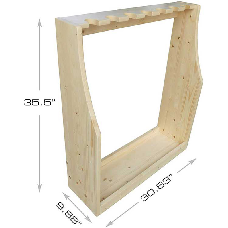 Factory direct wooden gun display rack 7 Gun Storage Rack