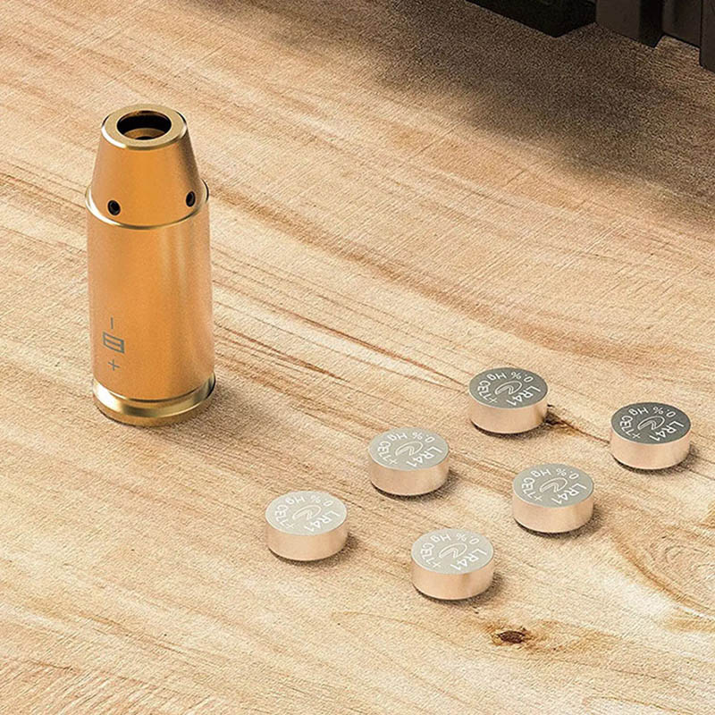 Bore Sight 9mm Red Laser Zeroing Boresighter with 3 Sets of Batteries