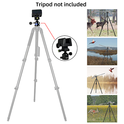 OEM CNC Aluminum 360 Degree Ball Head Shooting Saddle Rest Clamp for Hunting Shooting Stick Monopod Tripod
