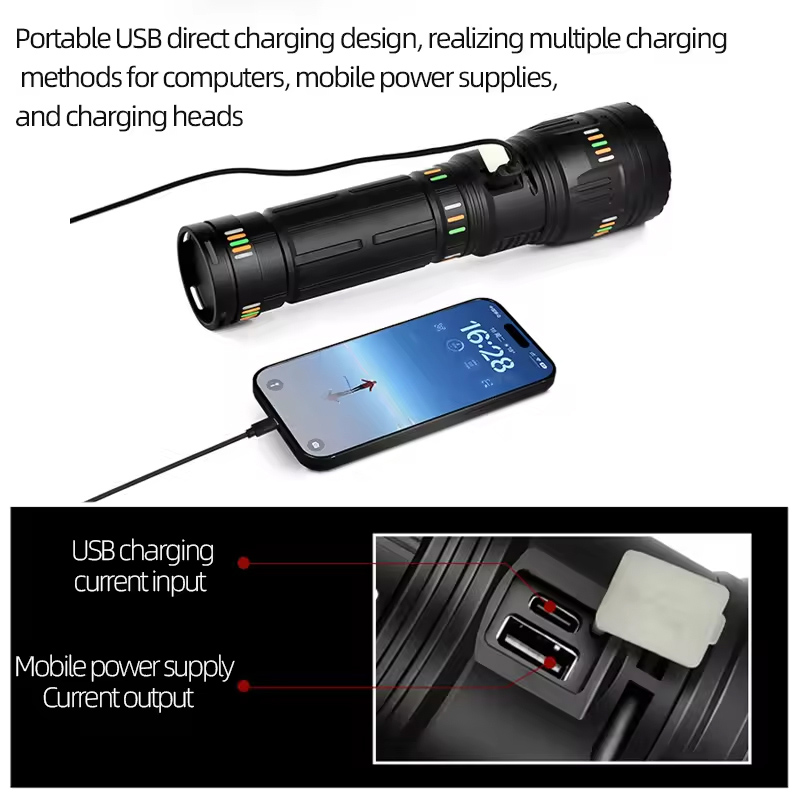 Multifunctional Intense Flashlight Type-c