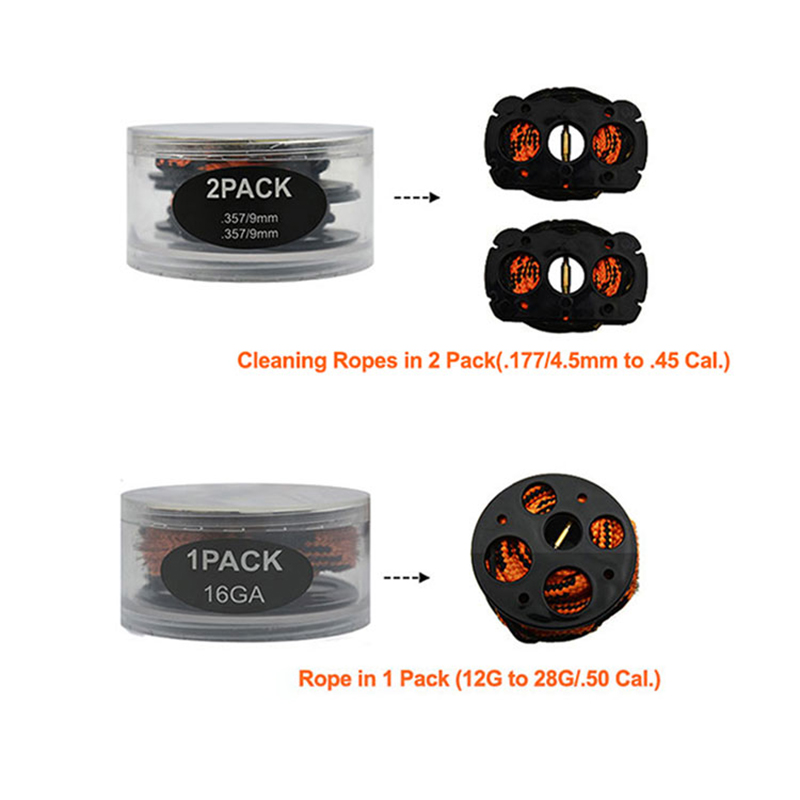 Gun Cleaning Bore Rope Snake Multilayer Pack