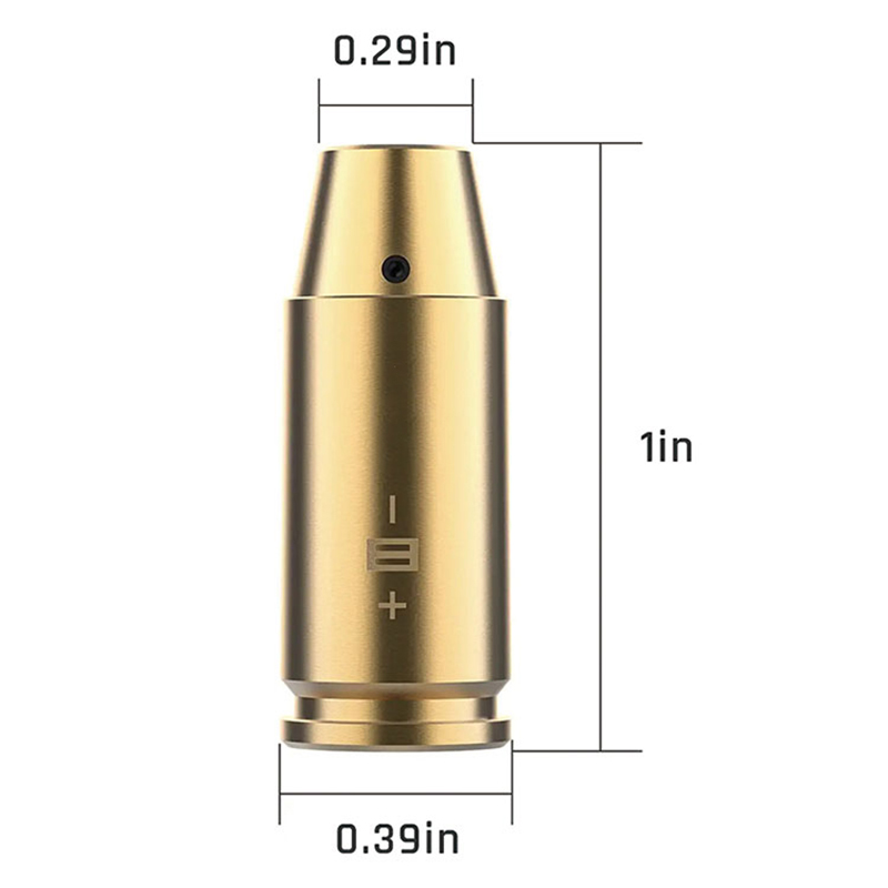 Bore Sight 9mm Red Laser Zeroing Boresighter with 3 Sets of Batteries