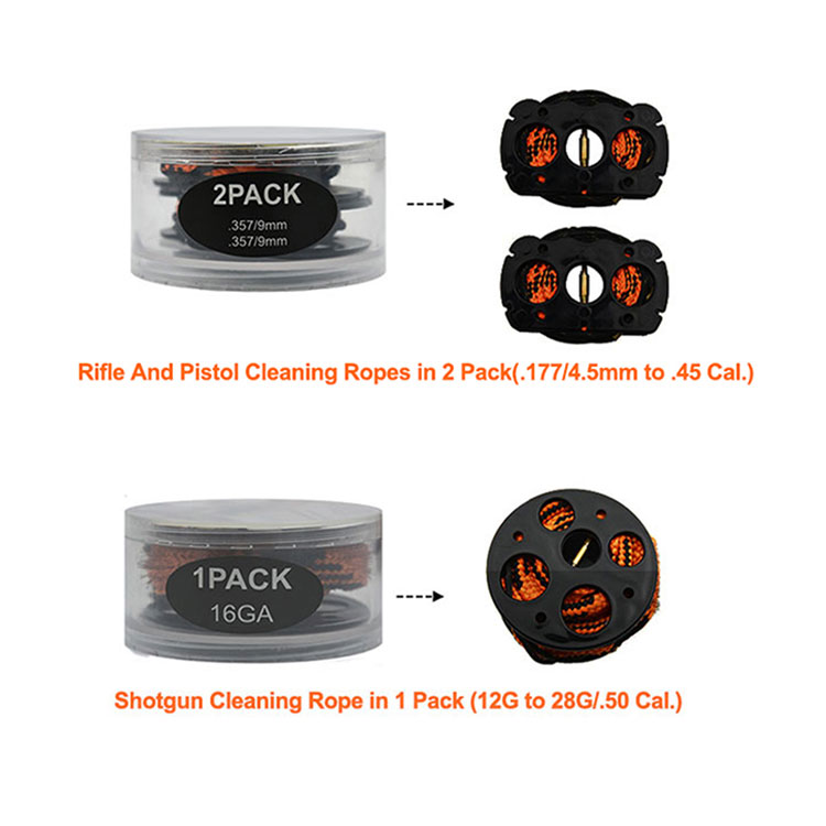 Gun Cleaning Bore Rope Snake Multilayer Pack