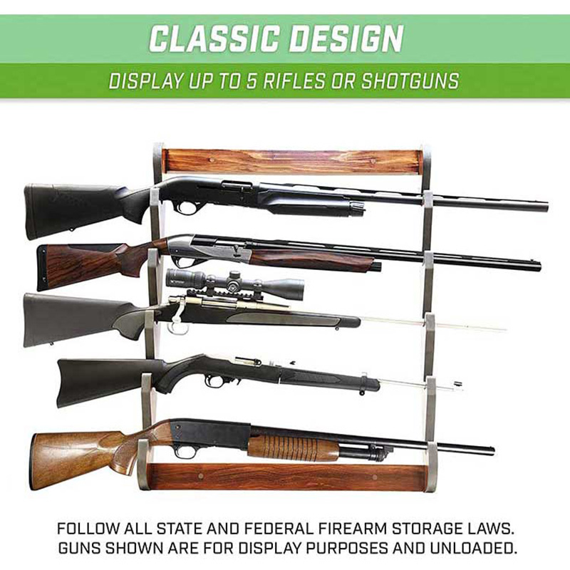 Wall Mounted Wooden Gun Display Rack for Wholesale