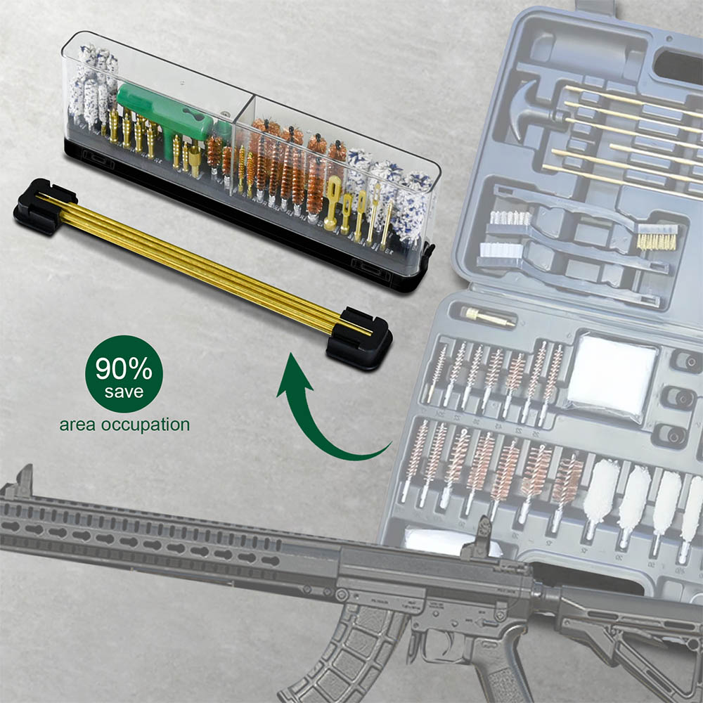 Universal Gun Cleaning Kit Accessories Professional Universal Supplies For All Guns Cleaning Kit With transparent plastic casing