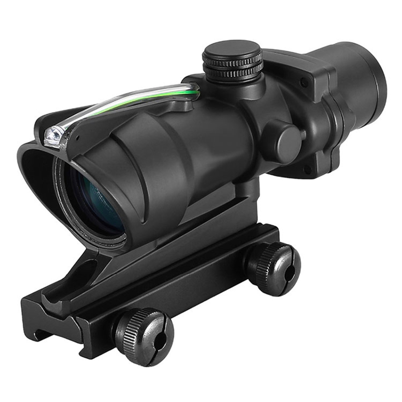 Hunting Rifle Scope ACOG 4X32 Fiber Sight Optics Green Illuminated Redticle Airsoft ACOG Riflescope 4x32 ACOG
