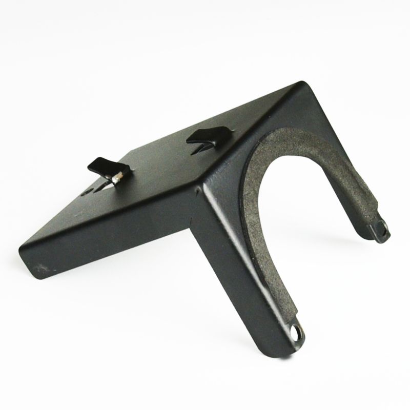 The gun display rack fixes the gun in a scratch resistant position