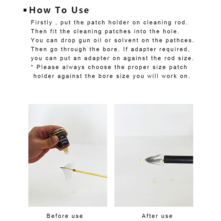 Gun Cleaning Patch Holders and Adapters 6 Pack