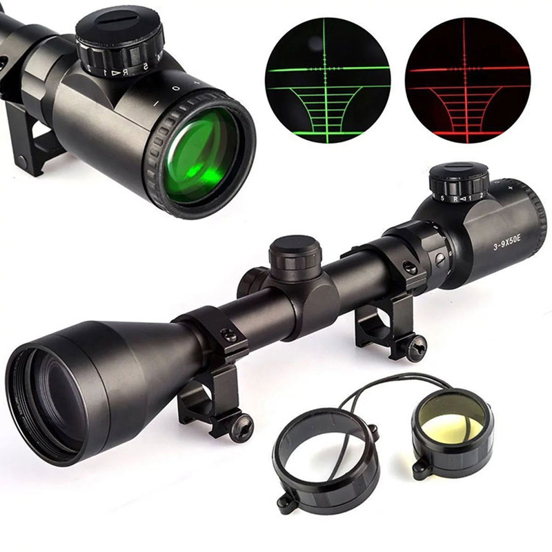 3-9x50 Eg Hunting Scope Tactical Rgb Illumination Reticle Riflescope Air Soft Rifle