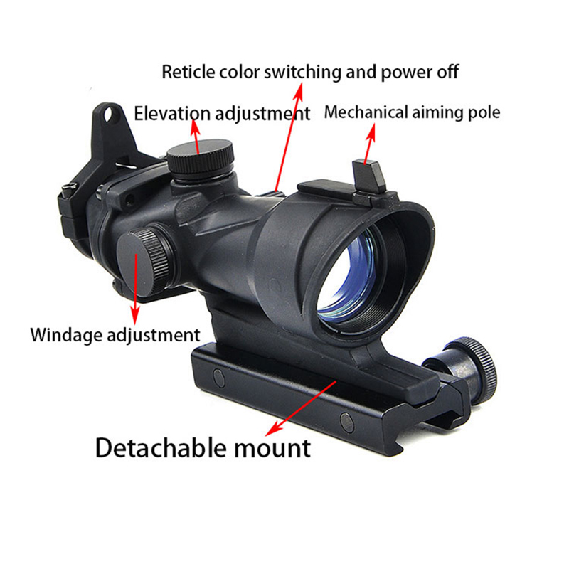 Tactical Hunting 1X32 ACOG M1 China Red Green Dot Sight Red Dot Sight Riflescope Hunting Scope With 20mm QD Mount