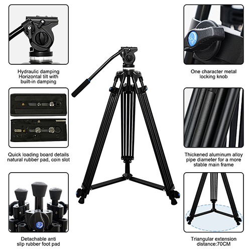 OEM ODM Aluminum Tripod, Durable Frame, Adjustable Legs, Suitable for Hunting, Shooting, and Outdoor Hands-free Operation