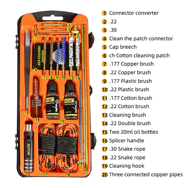 Gun Cleaning Kit Rifle Airgun Kit .223.308 with Bore Ropes