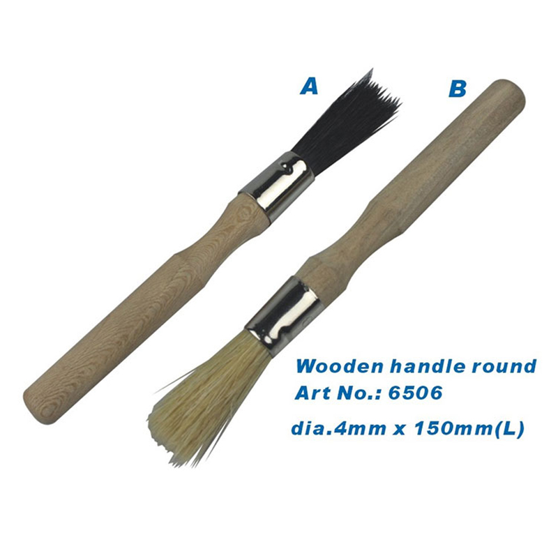 Round Wooden Handle Utility Gun Cleaning Hand Brush